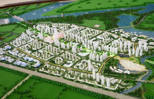 Tianjin Eco-City model. Image credit: GreenLeapForward.com