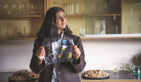 High School student who made bioplastic from prawn shells